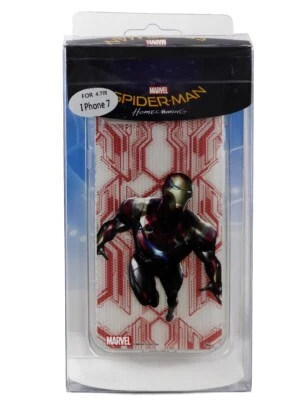 Funda Gel Silicona Transparente Spider-Man Homecoming Iron Man iPhone 7 Marvel Comics Foto 1 de 2