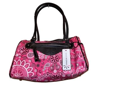 Bolso Isaac Mizrahi Rosa Floral Algodón Recubierto Nuevo con Etiquetas Foto 1 de 4