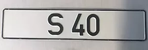 Werbenummernschild Volvo S40 S 40 Merch Werbe - Nummernschild Fanartikel Deko - Bild 1 von 2