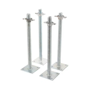 Gatos niveladores ajustables 4 piezas con placa base 18" aleación acero tornillo sólido gato - Imagen 1 de 11