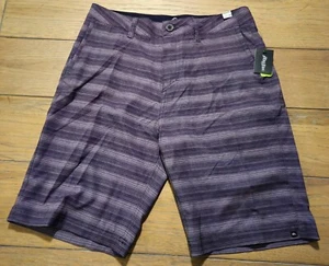 Quiksilver Amphibian Stretch Board Shorts Men's Size 30 9"L Purple Striped  - Picture 1 of 9