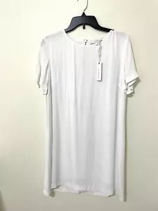 Women’s Mini Dress White Short Sleeve Sheath Size Large NWT Oliviaceous - Picture 1 of 5