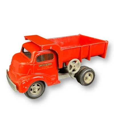Camión de volteo Smith Miller GMC de colección años 50 cuchara roja acero prensado #109 Foto 1 de 4