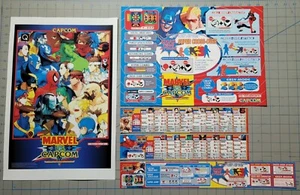 (CARD) Marvel vs Capcom Marquee Art set for Sega New Astro City CPS2 Jamma - Picture 1 of 5