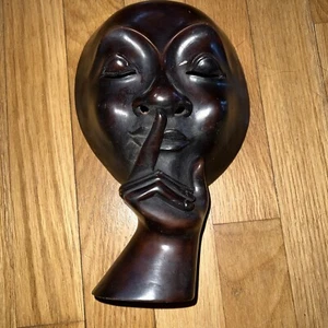 Vintage Silence Skulptur Black Hush Shhh "Silence Is Golden" 10" GVC selten - Bild 1 von 24