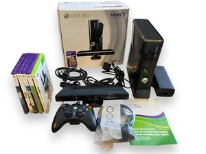 XBOX 360 Kinect Special Edition 250GB Console Nera + 5 Giochi *OTTIMO* - Foto 1 di 9
