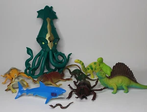 Imaginext Aquaman Riesenkalmar mit anderen Kreaturen und Dinosauriern 12 Stück - Bild 1 von 11