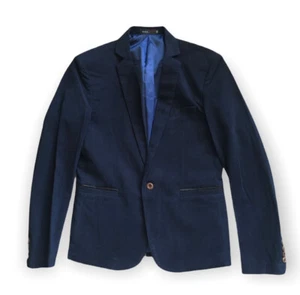 Blazer da uomo blu navy velluto a coste taglia 48 - Foto 1 di 6