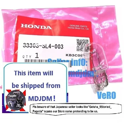 Made in Japan by Honda BULB 33303-SL4-003 (12V 21W)  Genuine Part  LOL - Изображение 1 из 3