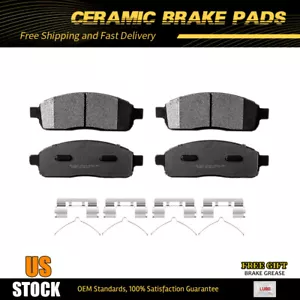 Front Ceramic Brake Pads w/Hardware for 04 - 08 Ford F-150 06-08 Lincoln Mark LT - Picture 1 of 6