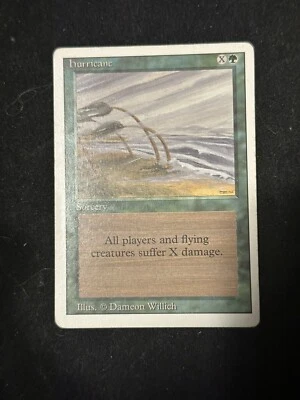 Hurricane Revised Edition Uncommon Sorcery Magic the Gathering MTG Mod. Played - Image 1 of 2