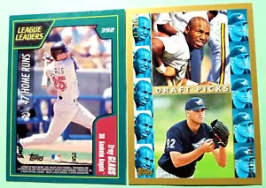 1998 Topps Troy Glaus Draft Picks RC & 2001 HR League Leaders Glau - Picture 1 of 11