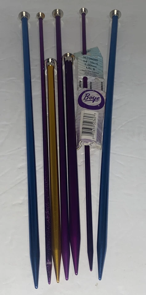 Lote De Colección 7 AGUJAS DE TEJER Hilo Artesanal Crochet Madera Boye 11 13 8 101/2 Foto 1 de 1