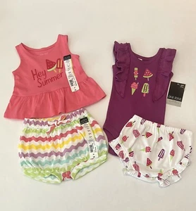 Baby Girl Clothes 3 Months Shorts Shirt Bodysuit Cute Summer Outfits New - Picture 1 of 4