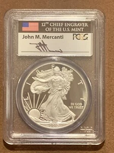 2015 W-American Silver Eagle- PCGS- PR70DCAM- FDOI- Denver- John Mercanti - Picture 1 of 2
