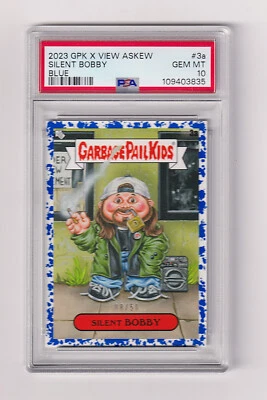 2023 GARBAGE PAIL KIDS GEM MT 10 VIEW ASKEW SILENT BOBBY 3a BLUE 8/50 - Image 1 of 2