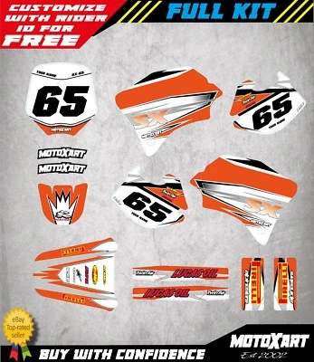 Kit completo de gráficos personalizados para pegatinas KTM 65 1998 - 2001 ESTILO SHOCKWAVE Foto 1 de 2