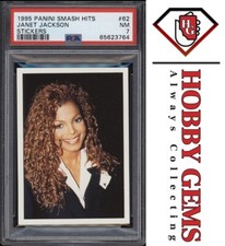 JANET JACKSON PSA 7 1995 Panini Smash Hits Stickers #62 C1