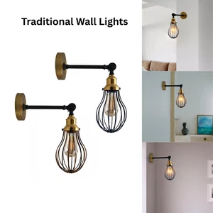 Luces de pared imagen tradicional ajustable arte doble sala de estar bombillas LED - Imagen 1 de 20