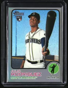 2022 Topps Heritage Julio Rodriguez Chrome Silver Refractor RC #154/373 - Picture 1 of 2