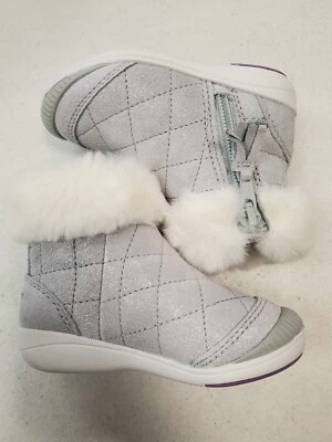 Botines Stride Rite Baby Chloe Niñas Gamuza Brillante Gris EE. UU. *Talla 5.5* (F9B-3165) Foto 1 de 4