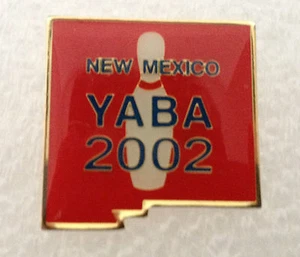 2002 YABA New Mexico Bowling Enamel Metal Lapel Pin Pinback - Picture 1 of 2