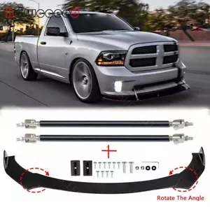 For Dodge Ram 1500 Gloss Black Front Bumper Lip Splitter + Splitter Rod Body Kit - Bild 1 von 17