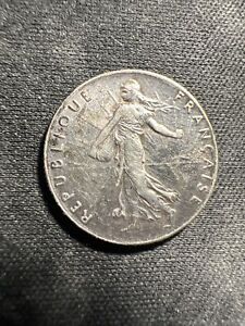 1910  France  Fifty Centimes Silver Nice Condition Z1381