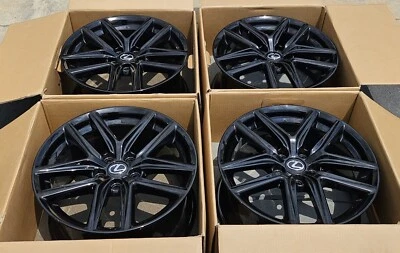Llantas Lexus IS350 2014-2017 OEM F-Sport 18" negras brillantes escalonadas Foto 1 de 4