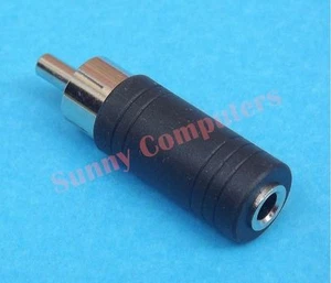 RCA Male to 3.5 mm AUX Audio Mono Female Plug Jack Adapter Converter Connector - Bild 1 von 1