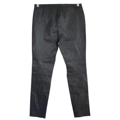 Legging Karen Millen Mujer Elástico Cuero Cordero Azul Marino Talla 10 Preppy Academia Foto 1 de 4