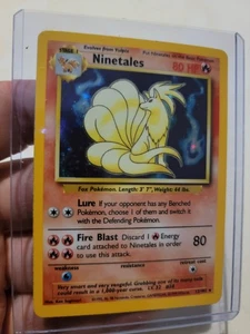 Pokémon Card Ninetales Holo Rare Base Set #12 WOTC 1999 Vintage Nintendo Euc - Picture 1 of 1