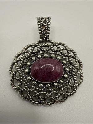 Hermoso colgante potenciador de rodocrosita de plata esterlina de Carolyn Pollack Foto 1 de 4