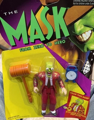 The Mask Movie Quick Draw Mask 5" Zero To Hero Kenner Jim Carrey Guns NUEVO EN CAJA Foto 1 de 4
