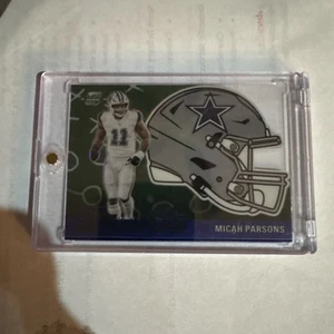2023 Panini Contenders Optic Micah Parsons X's And O's Blue Green Prizm /99 - Picture 1 of 4