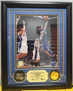 Tracy McGrady Framed Orlando Magic Photo, 24K Gold Medallion & Pin - Holograph - Picture 1 of 10