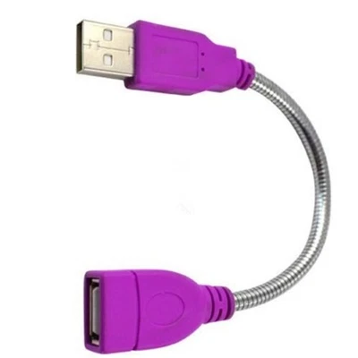 USB 2.0 A Male Plug to A Female Jack Extension Flexible Metal Stand Cable  0.15M - Image 1 of 4