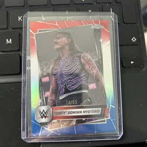 2025 Topps Chrome WWE "Dirty" Dominik Mysterio Red, White & Blue Refractor /85 - Bild 1 von 2
