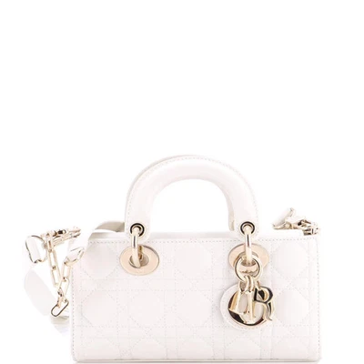 Christian Dior леди D-Joy сумка Cannage лоскутное одеяло из овчины маленький - Изображение 1 из 4