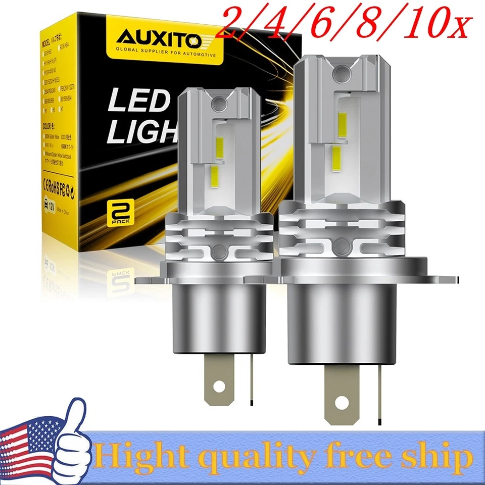 AUXITO 130W 40000LM 2 lados farol de LED H4 9003 feixes altos/baixos lâmpada 6000K 2/4X - Imagem 1 de 1