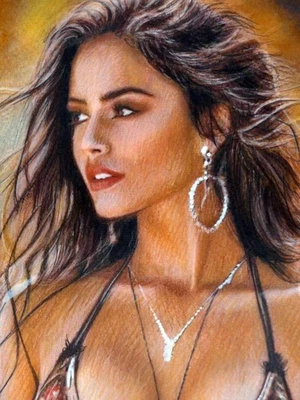 Pintura/dibujo ORIGINAL, modelo, lencería, lencería (por W. Berg "hallovicky") Foto 1 de 3