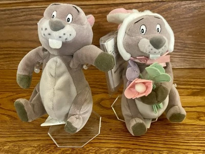 Gopher + 复活节 GopherWinnie The Pooh 迪士尼商店 8 英寸迷你豆袋毛绒全新带标签 — 第 1/3 张图片