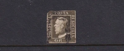 Italy-Sicily Used Stamp Sc#12h - Image 1 of 2