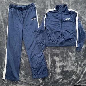 Mighty Fine NASA Ganzkörper Trainingsanzug Jacke & Hose Damen SM Navy Blau Space - Bild 1 von 24
