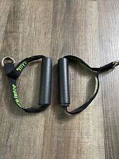 Total Gym Nylon Strap Handle Pair Lime Green Lettering