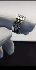 Palästina Kuffie Schal Sterlingsilber 925 Ring Herren Verlobung Hochzeit Schmuck - Bild 1 von 1