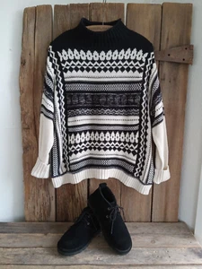 Neu mit Etikett Chaps Pullover Damen Pullover groß schwarz & weiß Mock Ausschnitt unverbindliche Preisempfehlung des Herstellers 69 $ - Bild 1 von 9