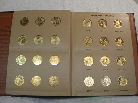 2000-2007 Sacagawea Dollar Set Uncirculated 24 Coins w/ PROOFS in DANSCO album Cover