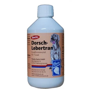 Backs Lebertran für Hunde 500 ml Dorsch- Lebertran natürliches Vitamin D & D3 - Bild 1 von 1