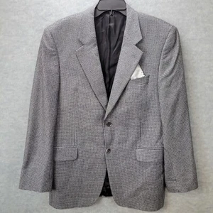 Jack Victor Sport Coat 100% Loro Piana Cashmere Black/Gray Houndstooth Mens 42R - Picture 1 of 13